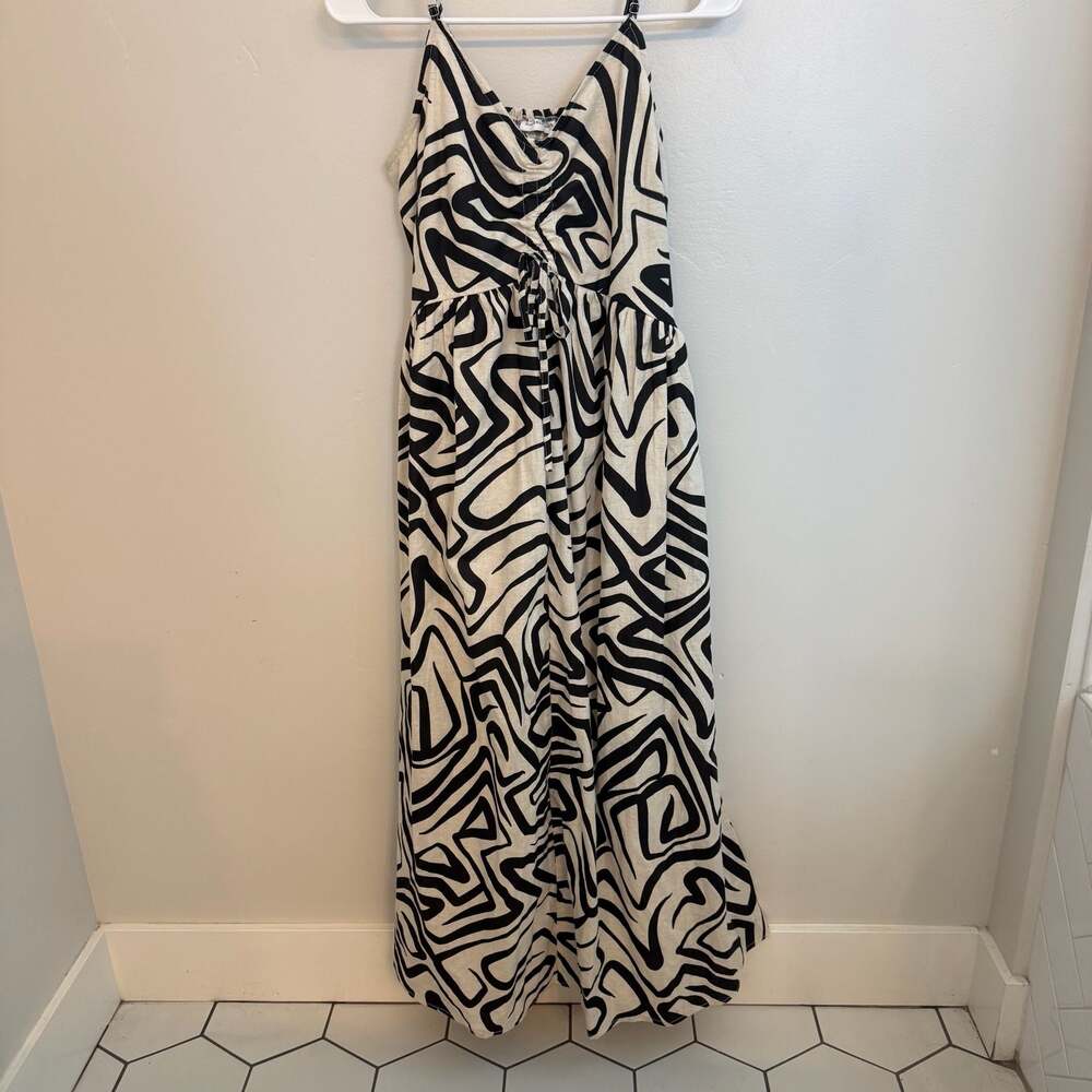 Sincerely Jules Abstract sleeveless Maxi Dress viscose cotton blend medium